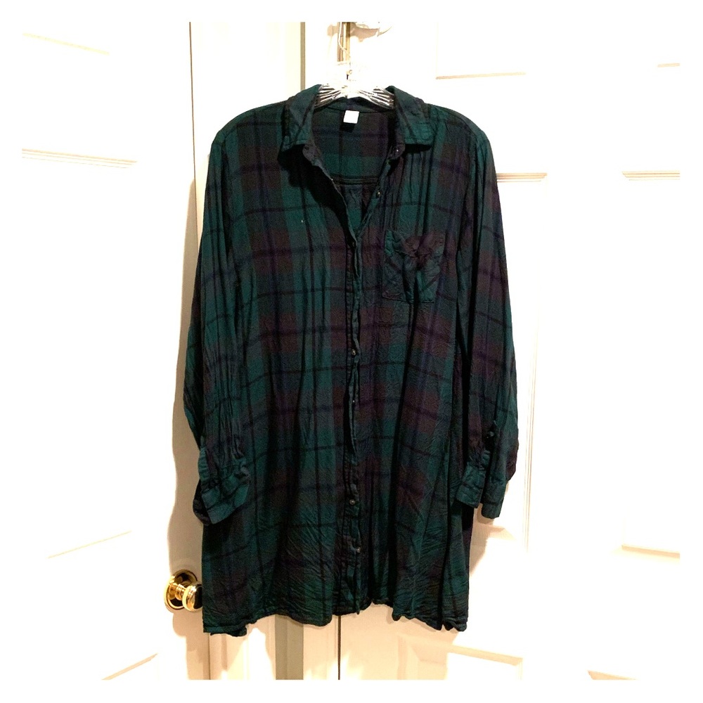 Old Navy plaid swing tunic/dress 🖤